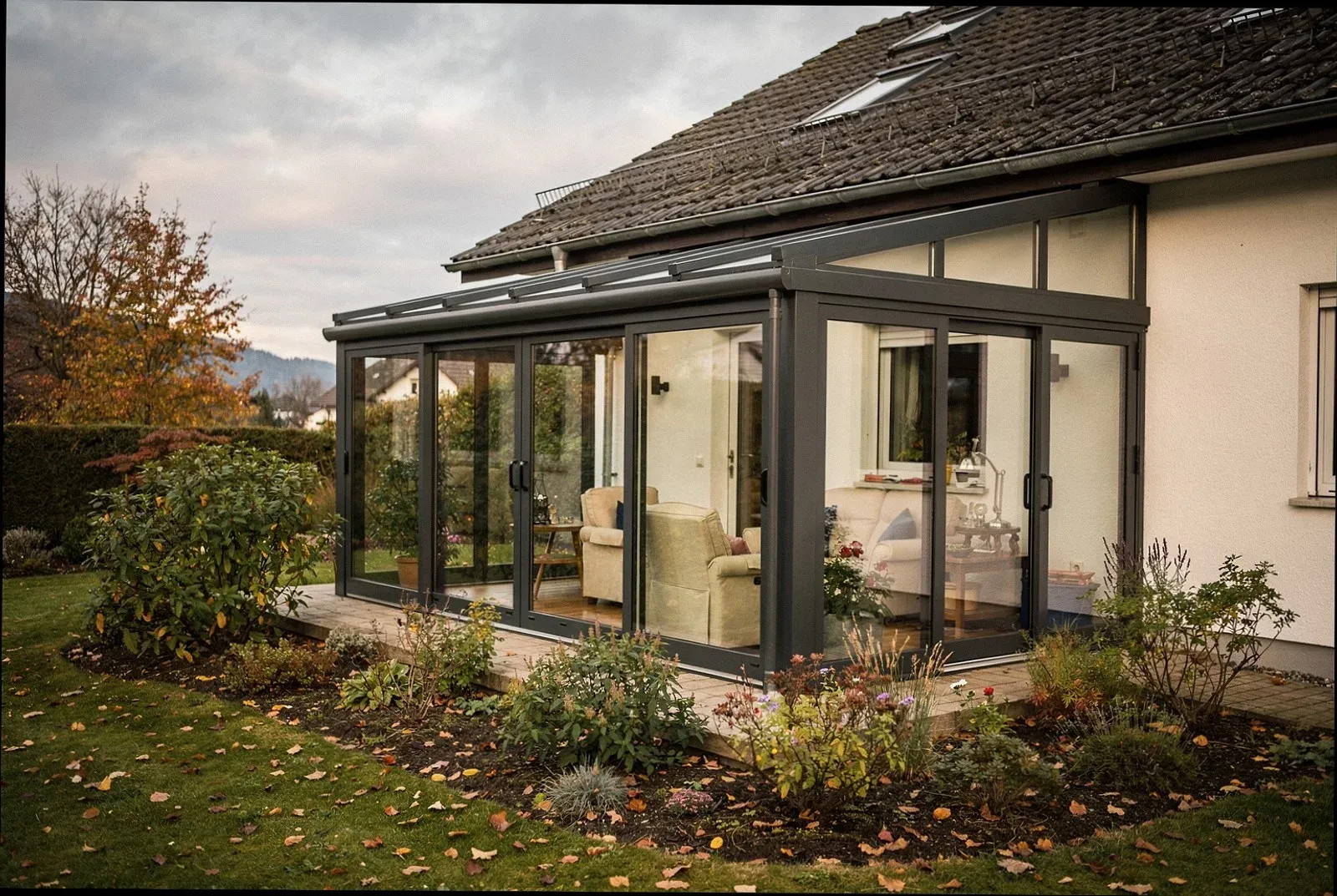 Wohnwintergarten als Anbau an ein Einfamilienhaus in Osnabrück